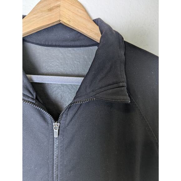 Victoria Secret Sport Black Zip Mesh Back Panel Jacket Women M Sporty Athleisure - Picture 7 of 11